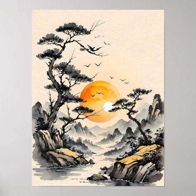 Naturvård: Landskapskonst mellan Japan och Stil Poster (Framsidan)