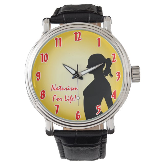 Naturvård/Nudist Watch Armbandsur (Framsida)