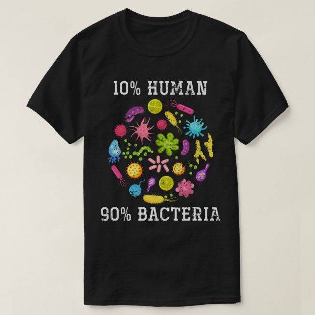 Naturvetenskap Bacteria Scientist Gift Funny Bio T Shirt (Design framsida)