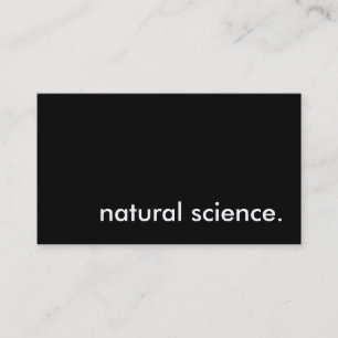 naturvetenskap. visitkort