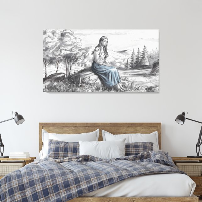 "Naturviskare: ett ögonblick av serenitet" 🌿 🌸 Canvastryck (Insitu (sovrum))