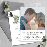 Naturvit modern typografi - foto Bröllop Spara Datumet<br><div class="desc">Naturligt Vit modern typografi, minimalistiskt foto-Bröllop spara datum-inbjudningskort (Felt Ecru papper). Låt er familj, vänner och kolleger veta att ni har fastställt ett datum för ert bröllop firande med detta elegant, snyggt och det moderna bröllop spara datum-inbjudan. Alla texterna är i förväg ordnade så att du enkelt och snabbt kan...</div>
