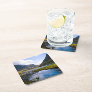 naturvy,berg underlägg papper kvadrat