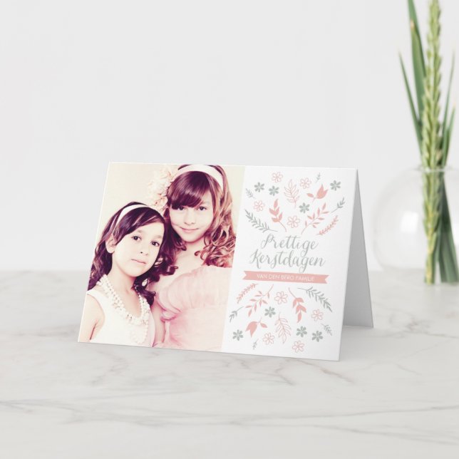 Natuur vakantiknet van Kerstmis Helgkort (Framsida)