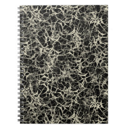 Nätverk med Neurons på Black - sömlös mönster. Anteckningsbok