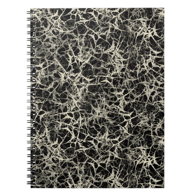 Nätverk med Neurons på Black - sömlös mönster. Anteckningsbok (Framsidan)
