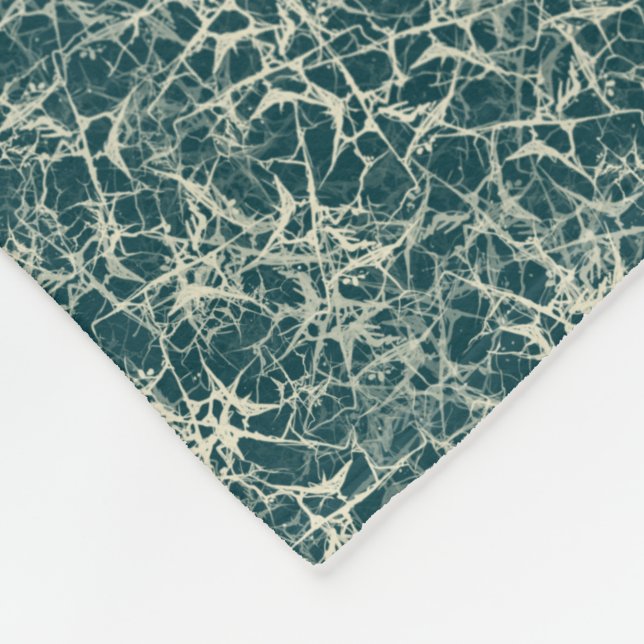 Nätverk Neurons on Teal - sömlös mönster. Fleecefilt (Hörn)