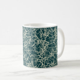 Nätverk Neurons on Teal - sömlös mönster. Kaffemugg