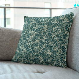 Nätverk Neurons on Teal - sömlös mönster. Kudde