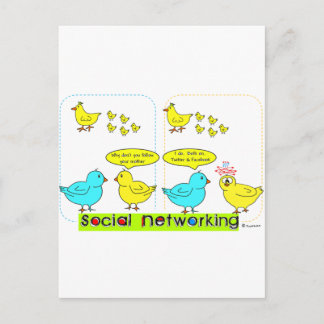 Nätverket social vykort