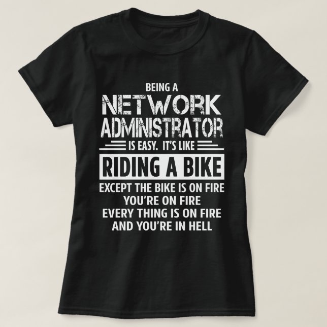 Nätverksadministratör T Shirt (Design framsida)