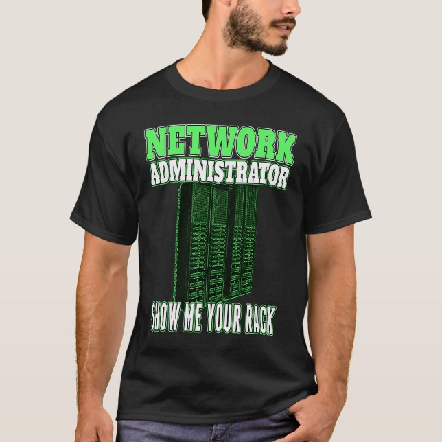 Nätverksadministratörshanteraren visar hur du kör  t shirt (Framsida)