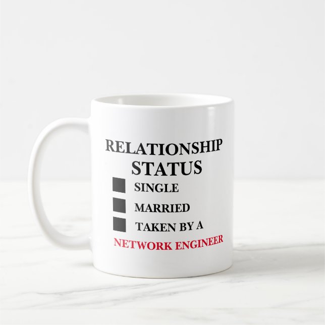 Nätverksingenjör relationsstatus  kaffemugg (Vänster)