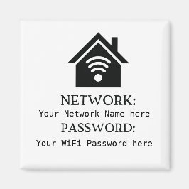 Nätverkslösenord för förenklad WiFi-information Magnet