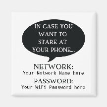 Nätverkslösenord för förenklad WiFi-information