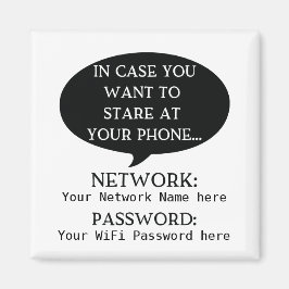 Nätverkslösenord för förenklad WiFi-information Magnet