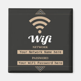 Nätverkslösenord för förenklad WiFi-information Magnet