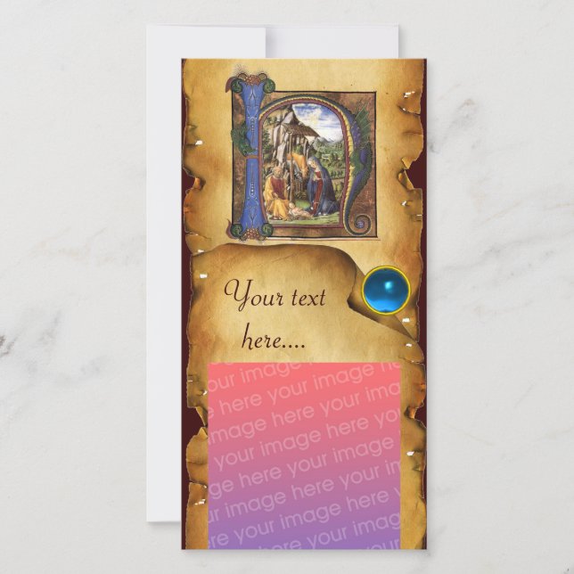 NÄTVERKSPARCHMENT Blue Sapphire Monogram (Framsida)