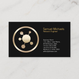 Nätverkspunktsikonnätverk Ingenjör Affärskort Visitkort