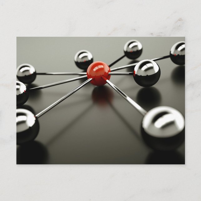 Nätverksröd Vykort (Framsida)