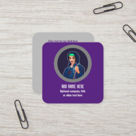 Nätverkssäkerhet och Pen-testning - Female Ingenjö Fyrkantigt Visitkort