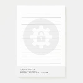 Nätverkssäkerhetsanalytiker | Minimalistisk stil Post-it Block