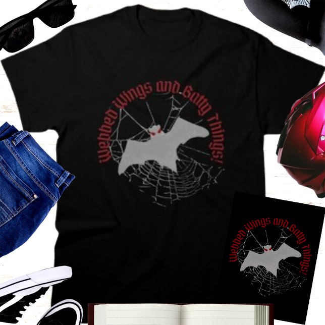 Nätvingar & Fladdermus-grej Halloween Vampyrfladde T Shirt (Skapare uppladdad)