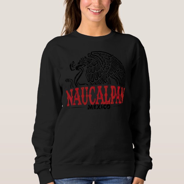 Naucalpan Mexico Eagle Retro Vintage Distress T Shirt (Framsida)