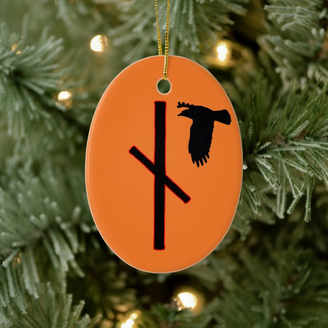 Naudhiz Viking Rune Yule Ornament - Överträffar! (Träd)