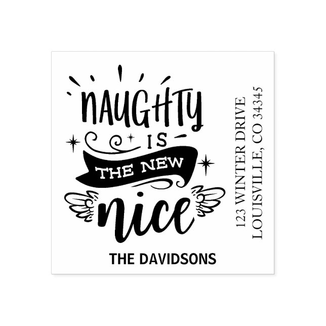 Naughn är den nya Returadressen i Nice Stämpel (Tryck)