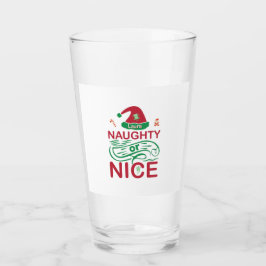 Naughn eller Snygg julgrodd med jultomtdesign Glaskopp