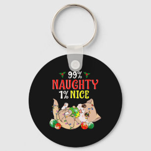 Naughn eller Snygg julklapp Funny Humor 1 Nyckelring