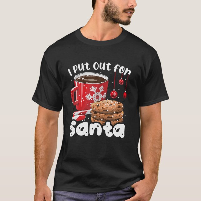 Naughn jag alltid satte ut för jultomten Cooki T Shirt (Framsida)