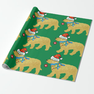 Naughn men Snygg jul Goldendoodle-Grönt Presentpapper