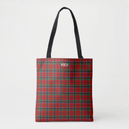 Naughton Klan Tartan Red Play Monogram Tygkasse