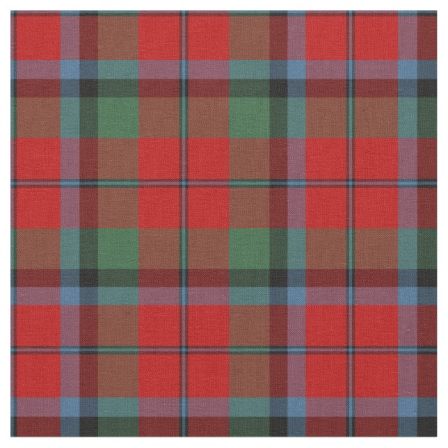Naughton - MacNaughton Tartan Mönster Red Play Tyg (Närbild)