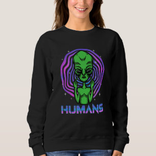 Naughty Alien Flipping Bird T Shirt