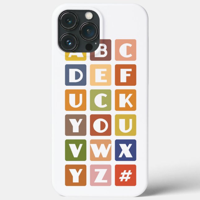 Naughty Alphabets iPhone 4-fallkompis (Baksida)