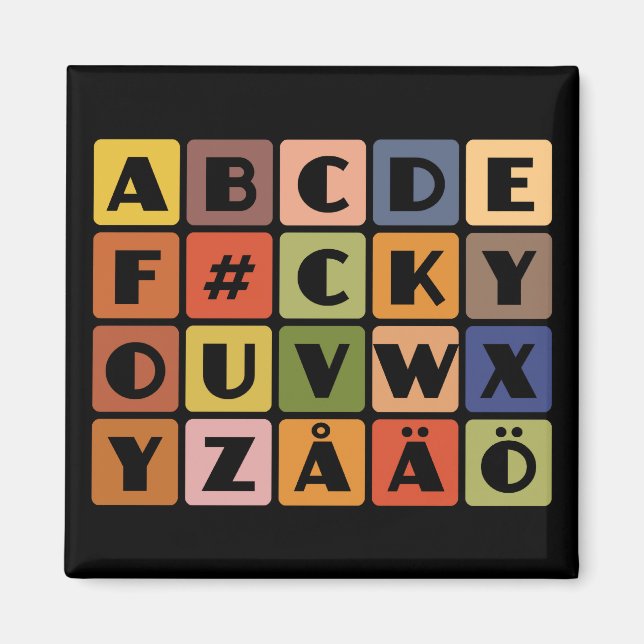 Naughty Alphabets magnet (Framsidan)