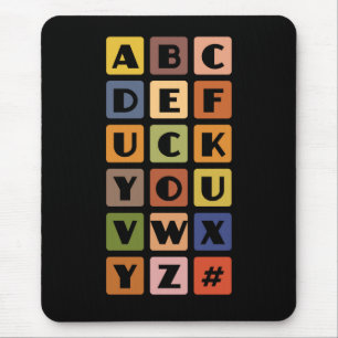 Naughty Alphabets mousepad Musmatta