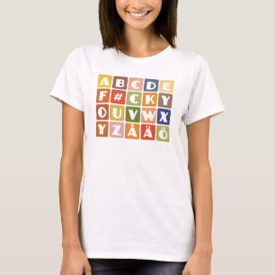 Naughty Alphabets shirt - välj stil & färg Tee Shirt
