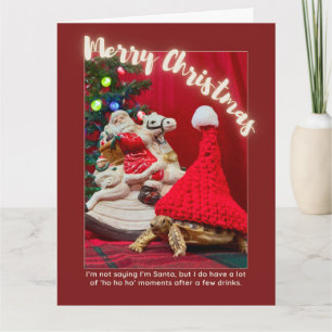 Naughty and Cute Jultortoise with Santa Kort