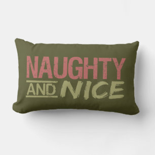Naughty AND Nice anpassningsbar dekorativ kudde