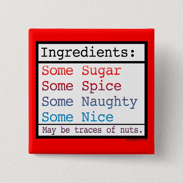 Naughty and Nice Button Knapp (Framsida)