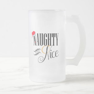 Naughty and Nice Helgdag Frostat Ölglas