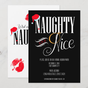 Naughty and Nice-inbjudningar till Julfester Inbjudningar