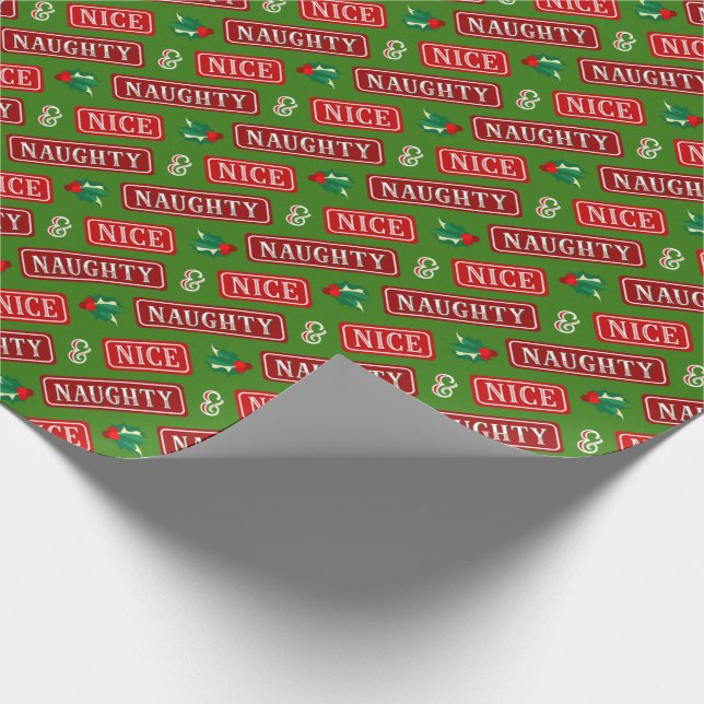 Naughty and Nice-jul Presentpapper (Hörn)