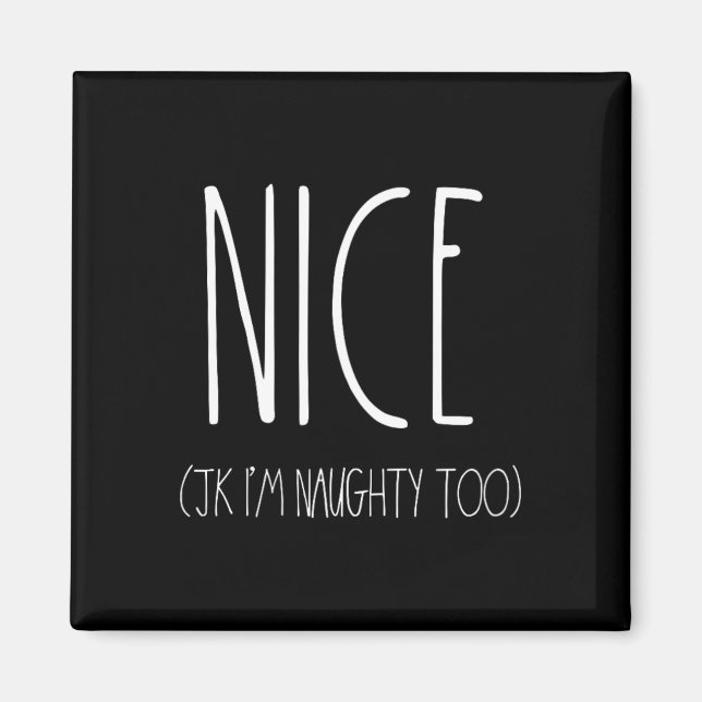 Naughty and Nice Par Shirts for jul Jk N Magnet (Framsidan)