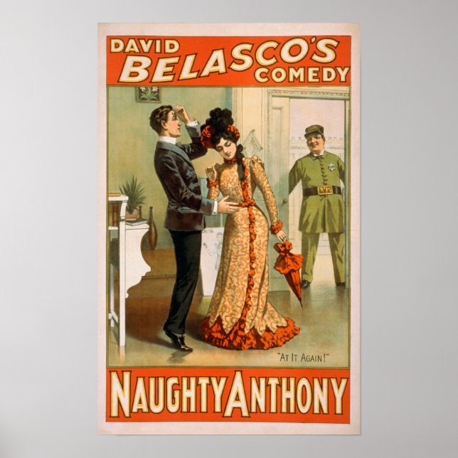 Naughty Anthony "På den igen" Poster teatern (Framsidan)