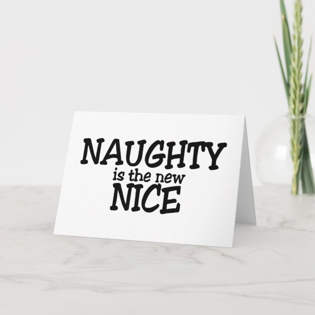 Naughty är det nya Nice Helgkort (Framsida)